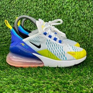 Nike Air Max 270 Big Kids 3.5Y | White/Hyper Royal/Pink Spell/Black
